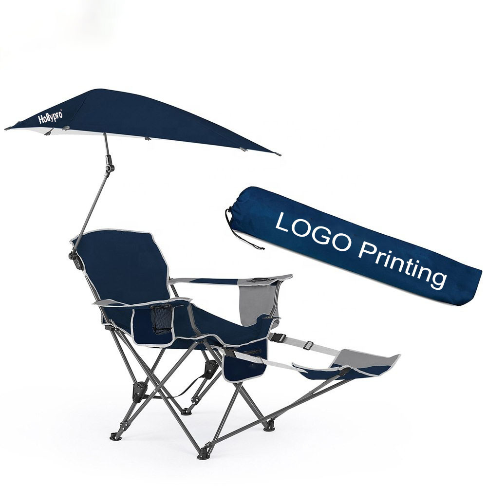 OEM Outdoor Beach Chair Foldable Tommy Bahama Camping Beach Lounge Chair With sun shade umbrella Backpack For Fishing