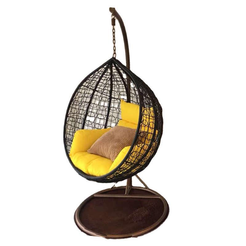 Best Selling Woven Wicker Rattan Egg Chair Hanging Basket Rattan Swing Chair includes Stand