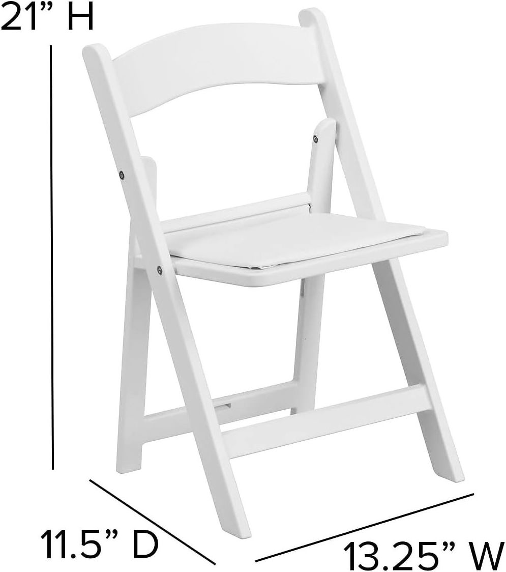 Best Selling Wooden Folding Chairs Weeding Chairs Kids White Resin Folding Event Party Chair with Vinyl Padded Seat