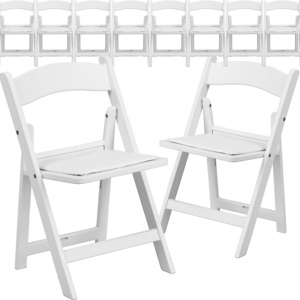 Best Selling Wooden Folding Chairs Weeding Chairs Kids White Resin Folding Event Party Chair with Vinyl Padded Seat