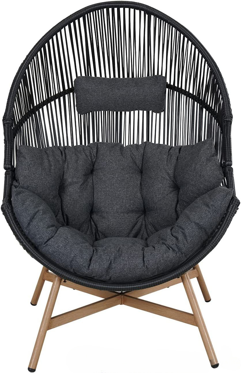 Garden Swing Chair Wicker Patio Egg Chair Outdoor Indoor Egg Basket for Living Room Patio Backyard