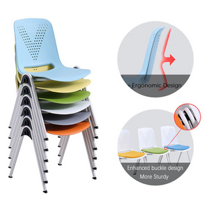 Wholesale Plastic Dinning Chair Stackable Chair for Training School Restaurant Shopping Mall Business Event