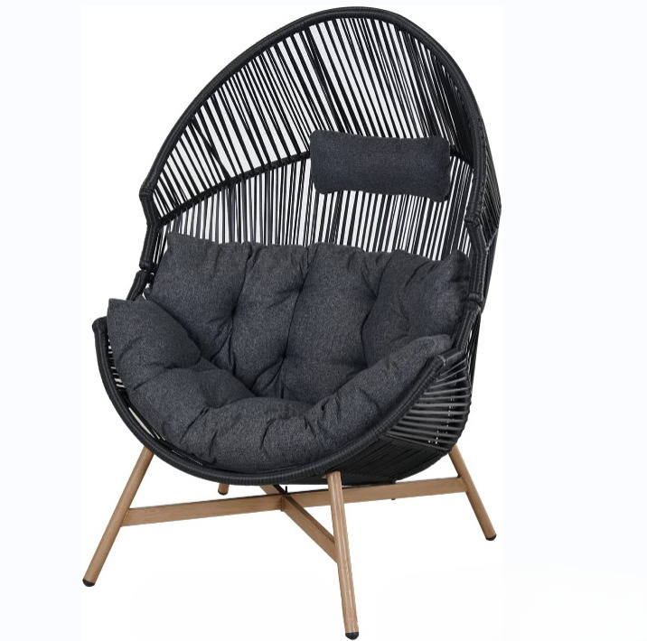 Garden Swing Chair Wicker Patio Egg Chair Outdoor Indoor Egg Basket for Living Room Patio Backyard