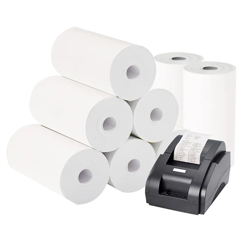 Factory customized POS cash register thermal paper rolls 57*40 80 x 80 thermal paper rolls jumbo thermal paper size 3 1/8 x 230