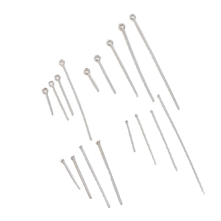 Spot wholesale S925 sterling silver T-head pin 9-pin DIY jewelry jewelry bracelet