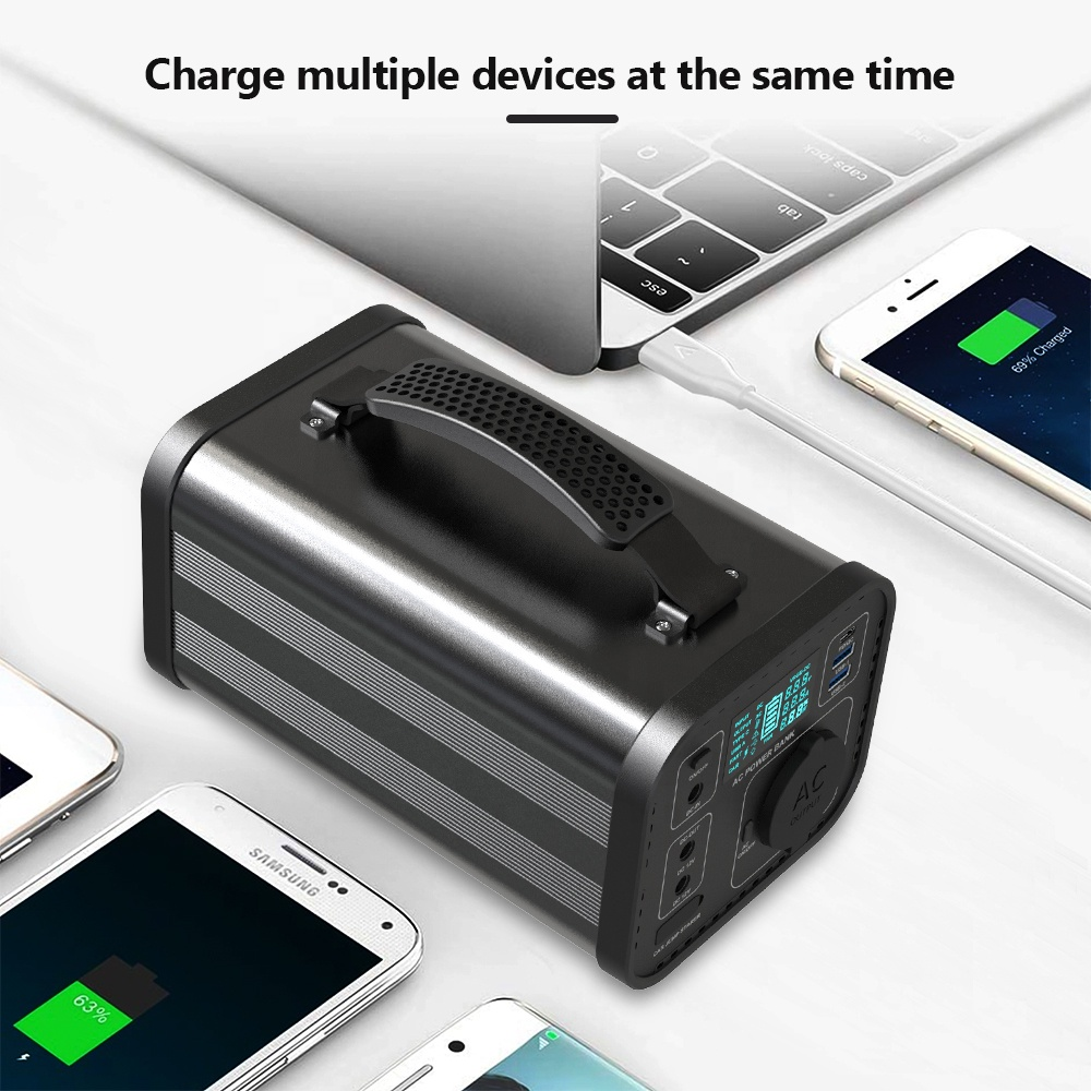 Portable AC Power bank 300W lithium solar portable power station for Car Fridge electric drill TV Laptop