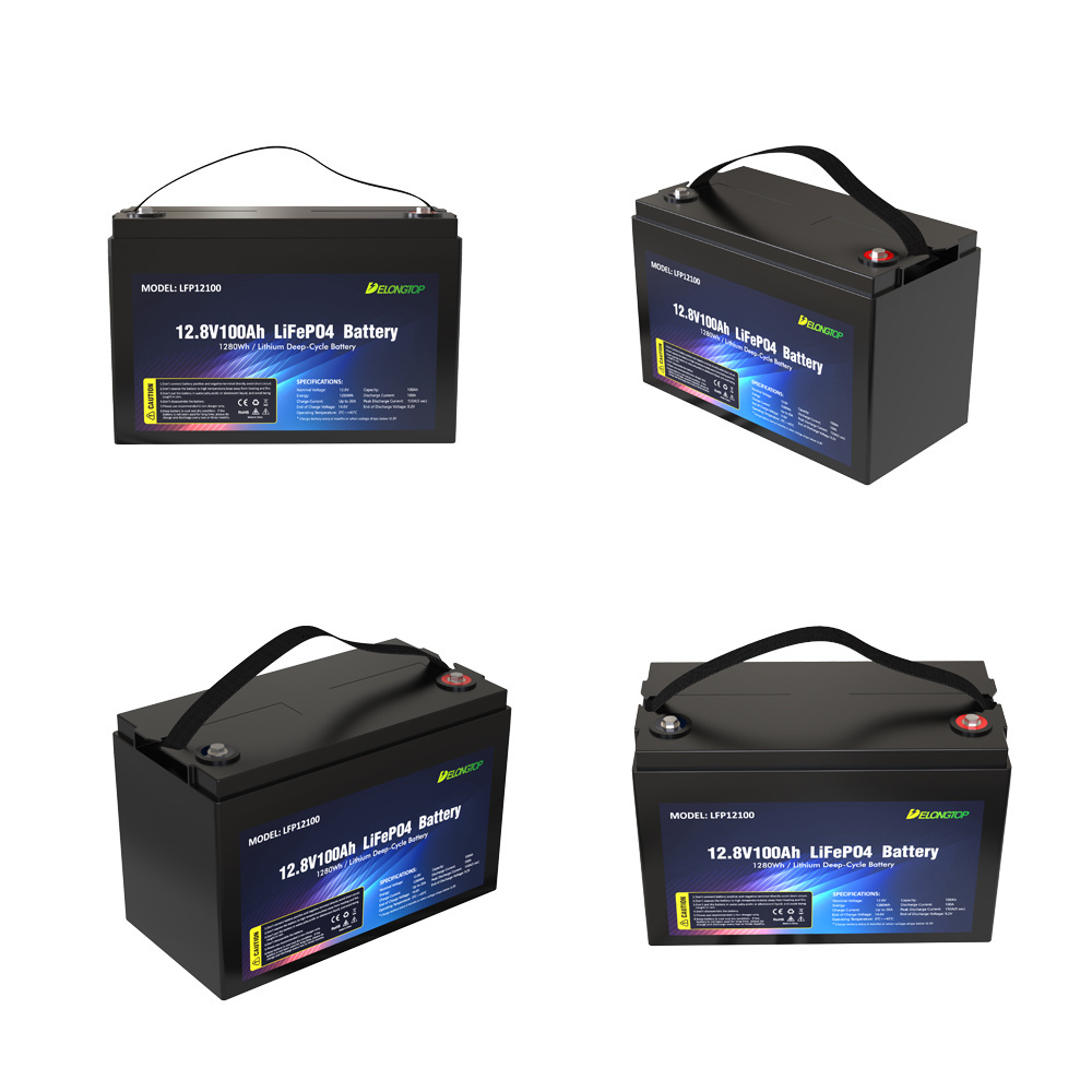 Delong 12V 100AH Lithium Ion Battery 1280Wh RV Car Caravan Boat Energy Storage LiFePO4 Battery Pack