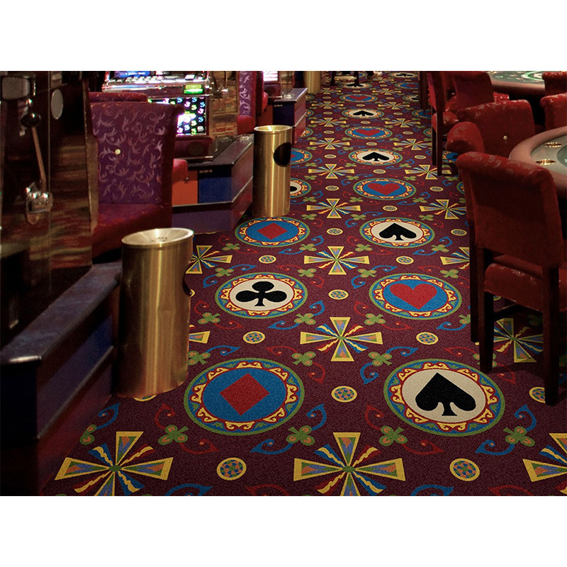 luxury hotel soft tapis tufted axminster rug casino wall carpet with custom printed