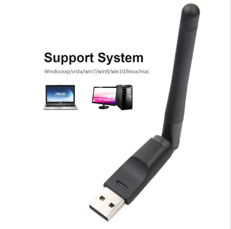 USB wireless network card receiver MT7601 Notebook laptop desktop 2DB network card portable wifi with antenna