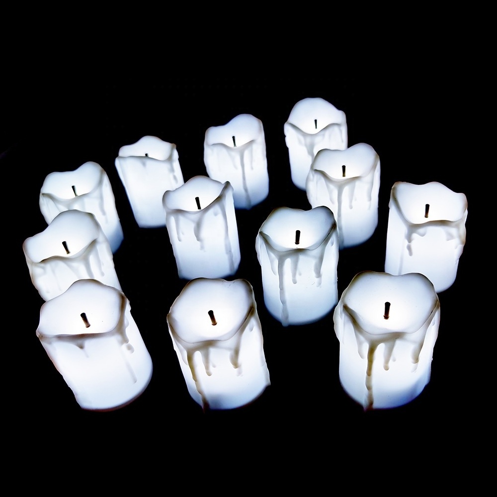 Flameless LED Candle Light Flashing Candles Battery Operated Tea Light with Realistic Flames for Christmas Decoration