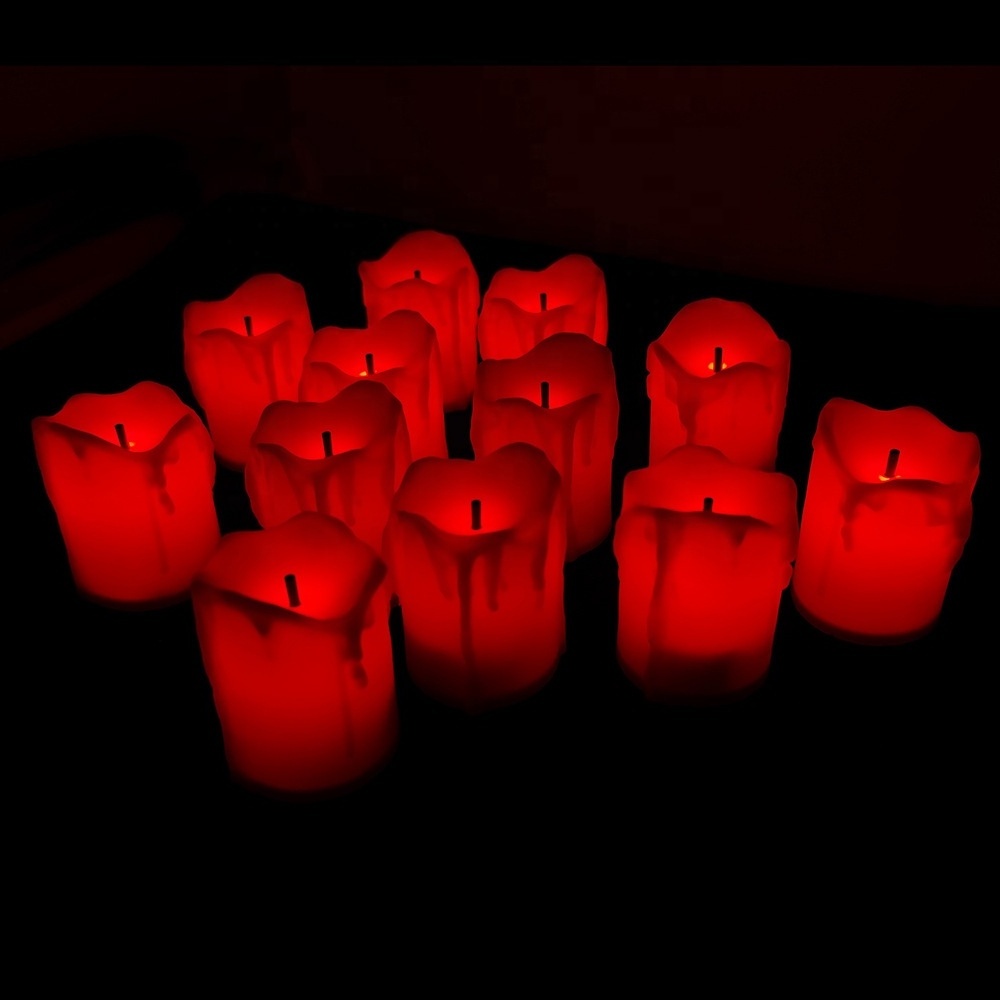 Flameless LED Candle Light Flashing Candles Battery Operated Tea Light with Realistic Flames for Christmas Decoration