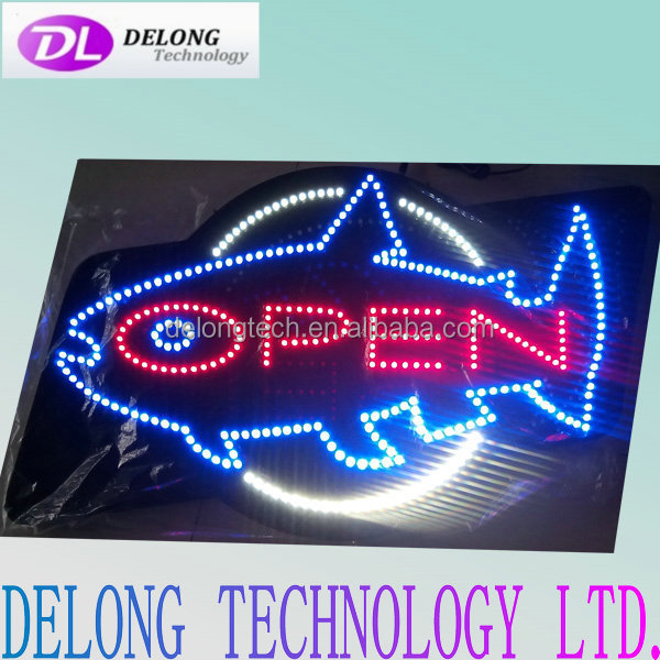 76X46X2.5cm fish design aquarium led acrylic hanging sign board