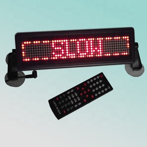 CE RoHS 12V 8X48pixel P4.75mm scrolling text message electronic brake red led car sign,multi-language