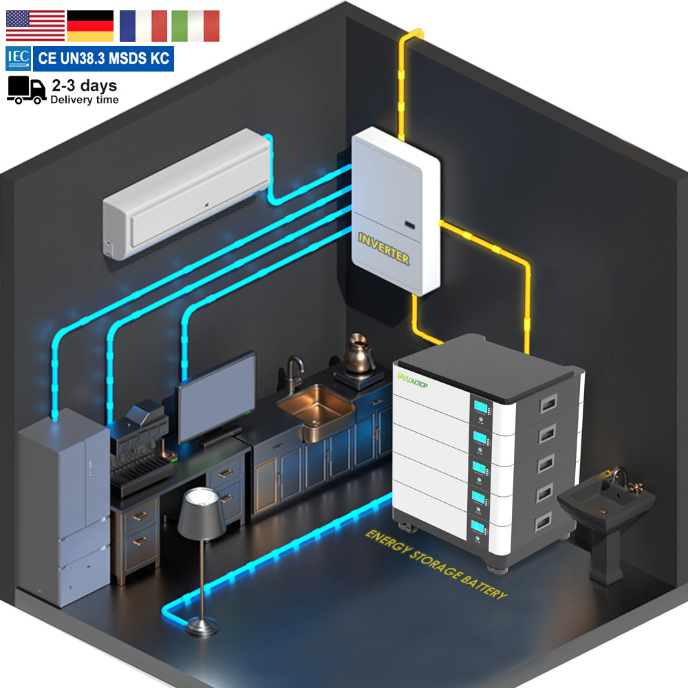Stackable Energy Storage 48V 200AH 10kwh 20kwh 30kwh 50kwh 51.2v 100ah 5kwh Inverter Battery Solar Power System Lifepo4 Battery