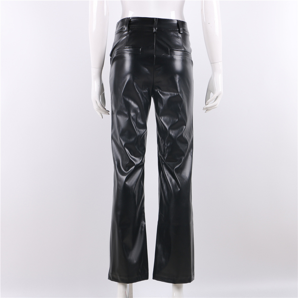 Leather Pants Hot Girls Sexy Tight Trousers Black Skinny Faux Leather Leggings Leather Pants