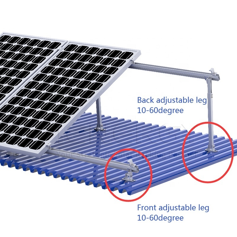 PV Mounting System Aluminum Solar Panel Structures Mounting Leg Brackets Solar Stand