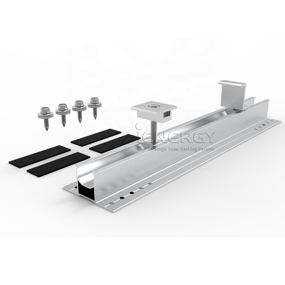 Wholesale Aluminum Profile Mounting Racking Metal Roof Solar Panel Mounting System Solar Mini Rail