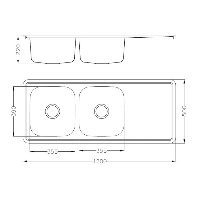 Foshan 316 304 Inox ss Hand Wash Undermount Laundry Double Bowl Stainless Steel Kitchen Sink