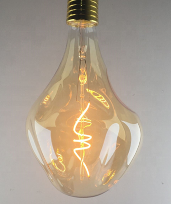 Hot Sale Edison Retro Amber Smoke Grey Alien A165 Flexible Spiral Filament LED Decorative Bulb