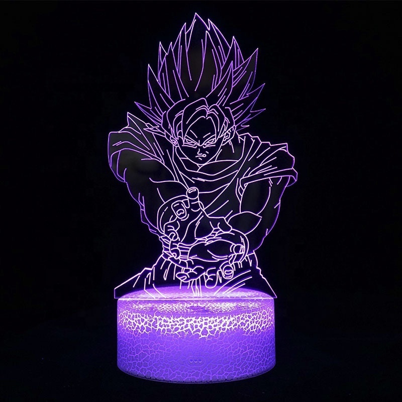 Anime Customized Pattern Bear Lamp 3D Illusion Holiday Gift Table Lamp Home Decoration LED Lamp Kids 3d Night Light RGB Touch