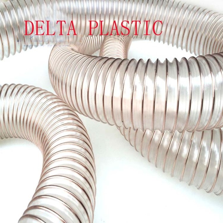 PU reinforcement spiral air duct extrusion line copper wire reinforcement PU spiral pipe extrusion machine