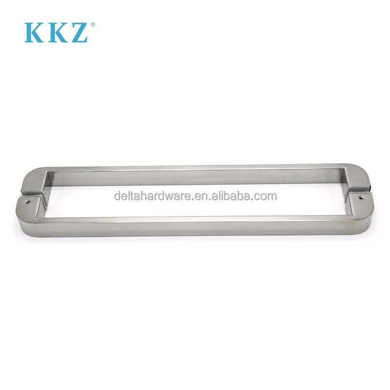 Factory manufacture commercial stainless steel 304/201 glass door double silver pull door handles