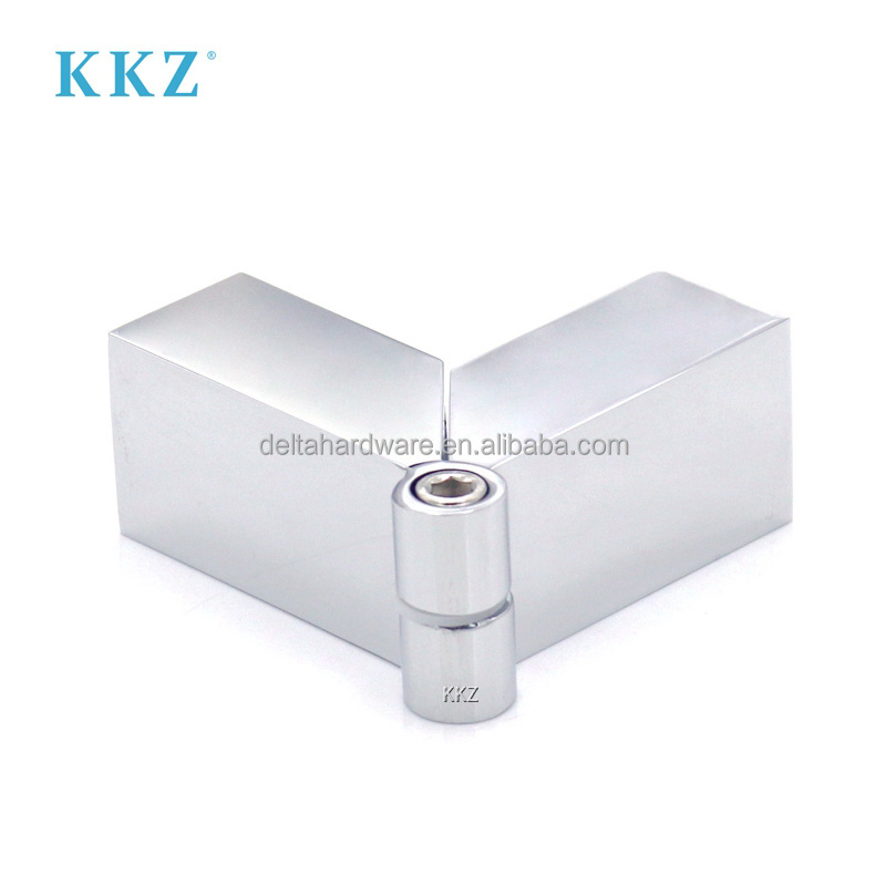 CRL S0GC91 Polished Chrome Solid Brass Shower Door Glass Panel Holder Corner Clip Connectors Adjustable Slip Fit Glass Clamp