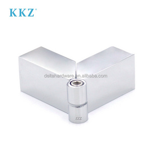 CRL S0GC91 Polished Chrome Solid Brass Shower Door Glass Panel Holder Corner Clip Connectors Adjustable Slip Fit Glass Clamp