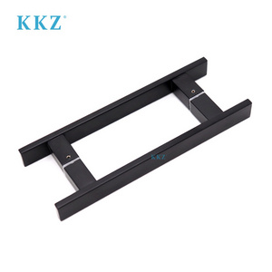 KKZ Modern Style Bathroom Shower Door Glass Sliding Handle Black Stainless Steel ladder 8" Pull Handle