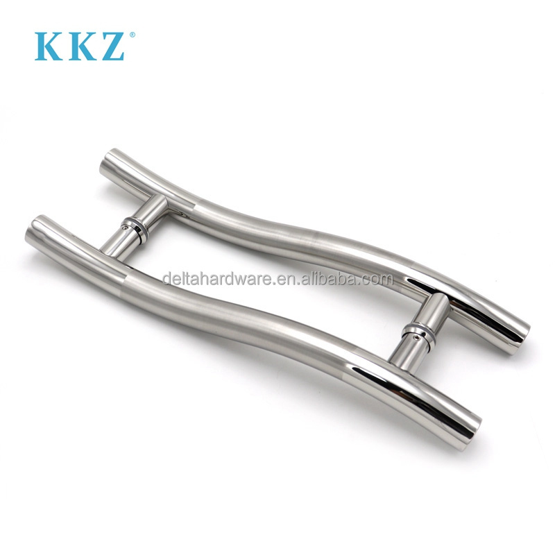 Modern Commercial Stainless Steel S-Tubular Door Handle for Office and Office Buildings for Glass Door Applications