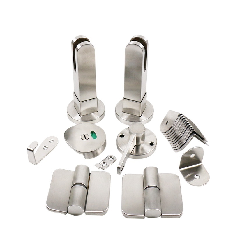 Bathroom and toilet shower cubicle partition steel wiredrawing series accessory fittings