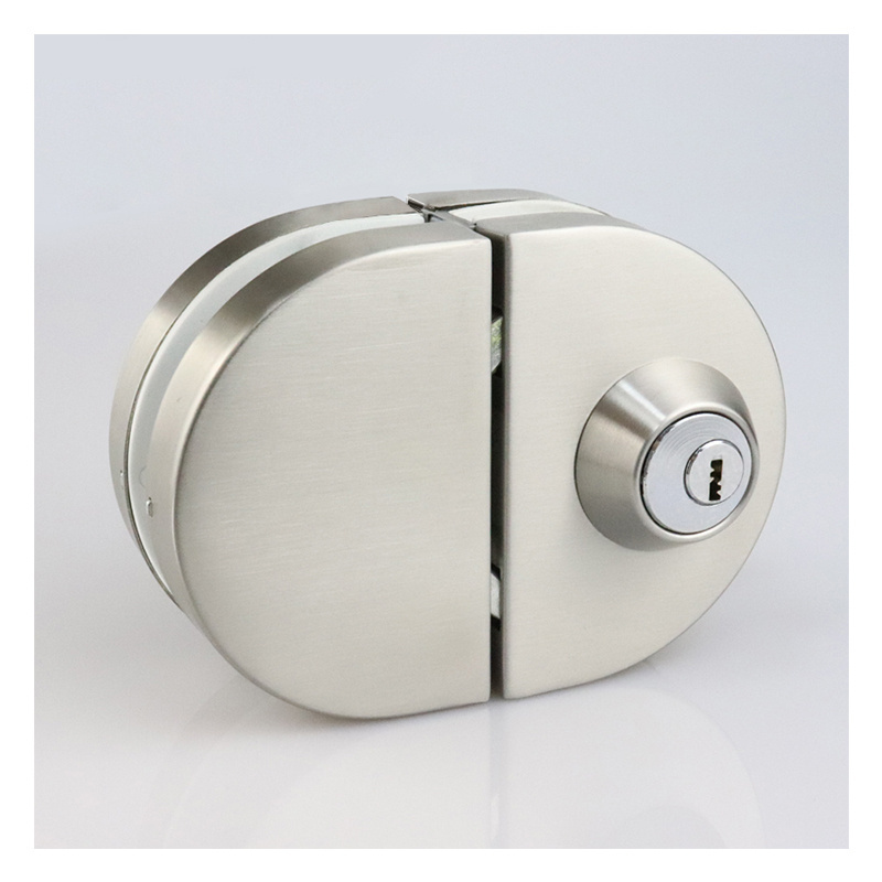 Commercial and offices Frameless glass central with keyless Locks stainless steel 201/304 round Sliding Glass Door Lock