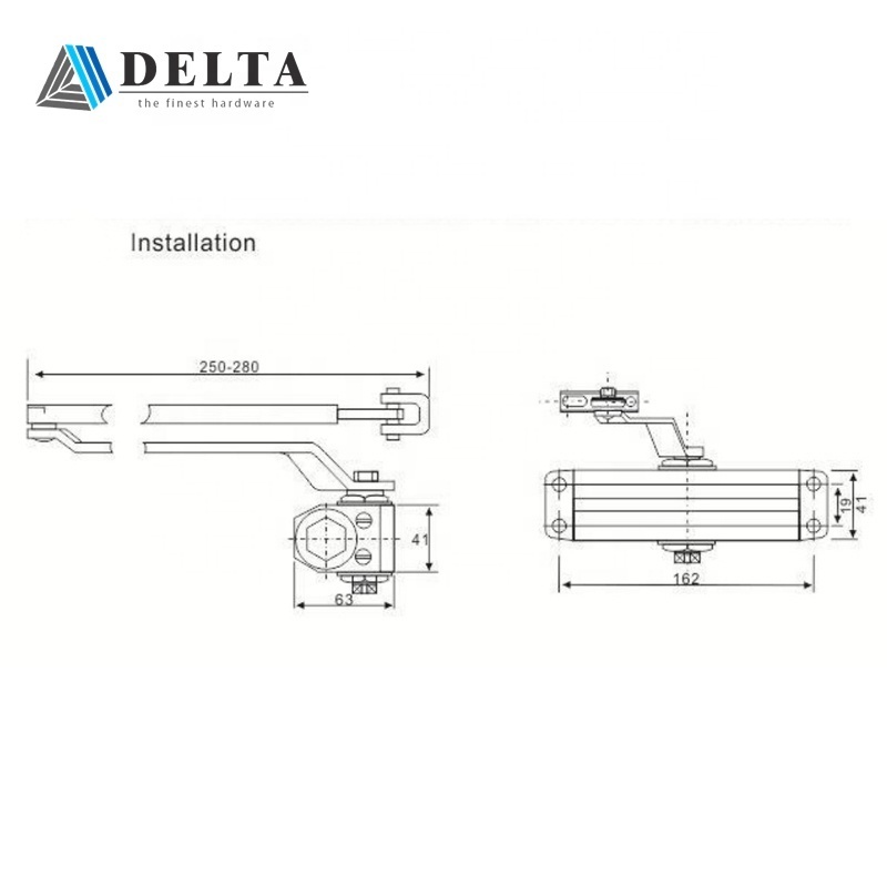 Factory hot sale commercial door closer hydraulic hold open or Automatic closing