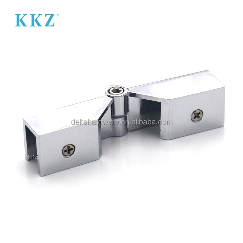 CRL S0GC91 Polished Chrome Solid Brass Shower Door Glass Panel Holder Corner Clip Connectors Adjustable Slip Fit Glass Clamp