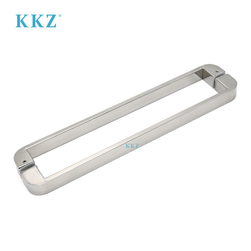 Factory manufacture commercial stainless steel 304/201 glass door double silver pull door handles