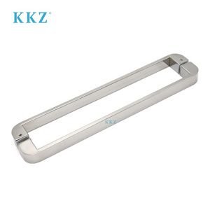 Factory manufacture commercial stainless steel 304/201 glass door double silver pull door handles