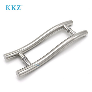 Modern Commercial Stainless Steel S-Tubular Door Handle for Office and Office Buildings for Glass Door Applications