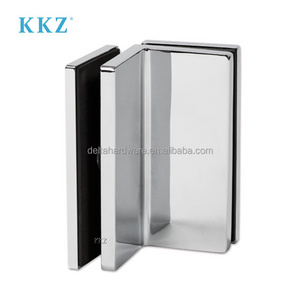 KKZ 180 Degree Shower Room Brass With Cover Connector Clip Double Fixed Glass To Glass Corner Clamp