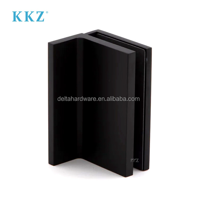 KKZ Polished Chrome Brass Statesman Bracket Corner Connector 90 Degrees Glass To Wall With Cover Shower Clamp