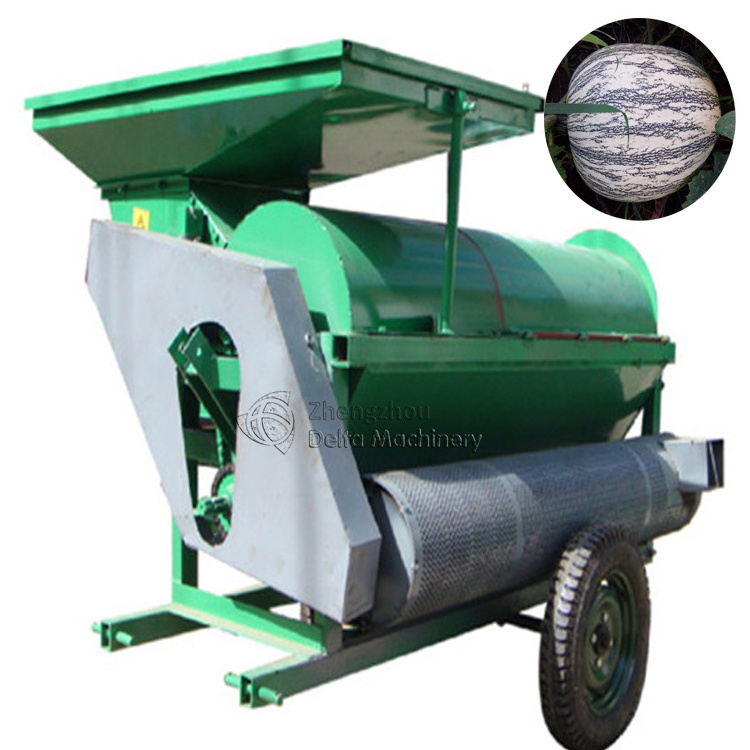 Pumpkin or watermelon seeds harvester,extractor,separator,remover,collector,huller machine matched with tractor