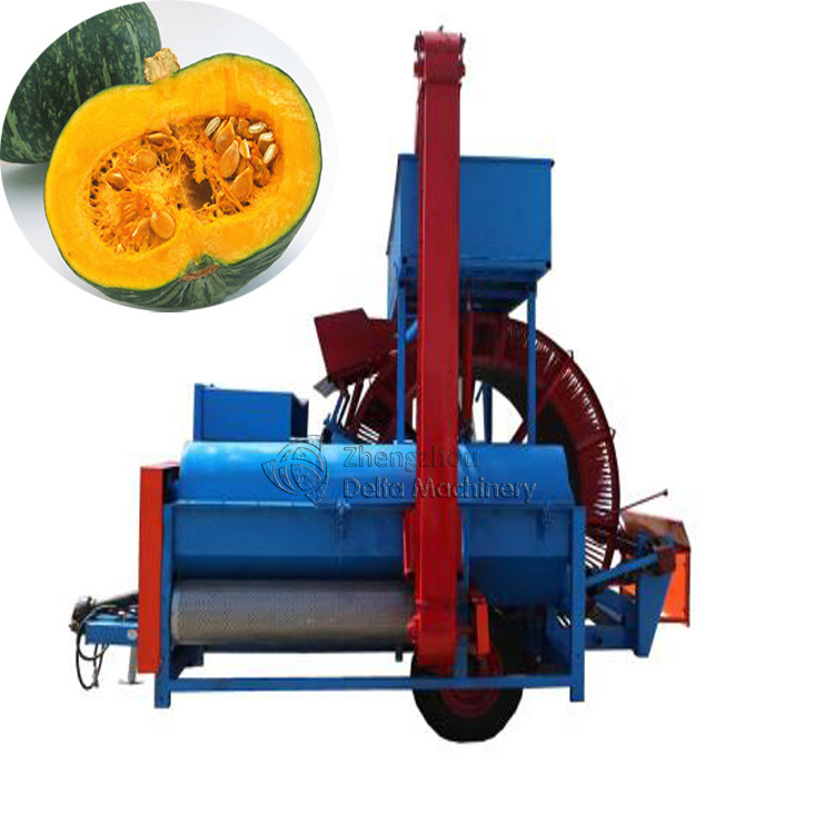 Pumpkin or watermelon seeds harvester,extractor,separator,remover,collector,huller machine matched with tractor