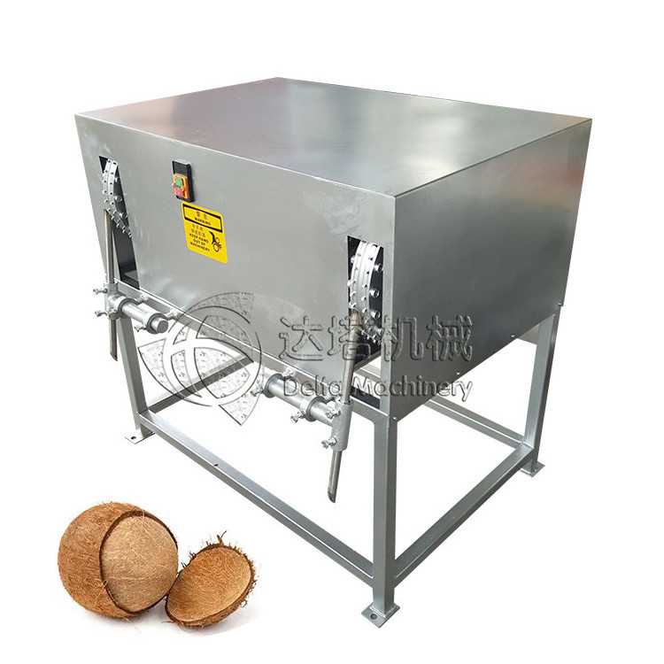 Hard Dry Coconut Shell Husk Removing Shelling Machine