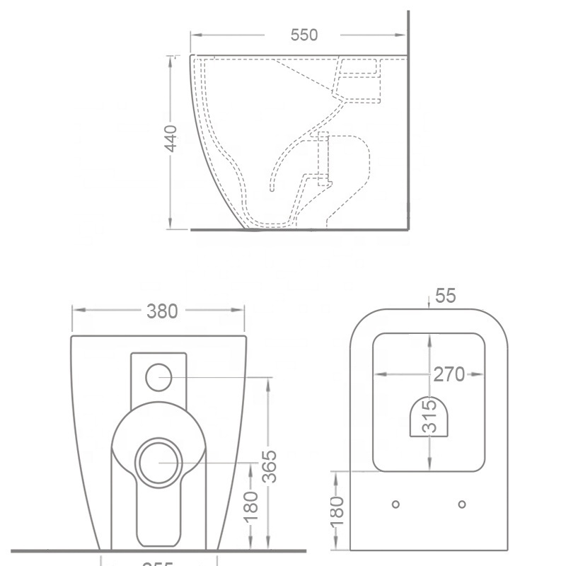 Chinese Bathroom Ghana Toilet Seat Ceramic Public Wc Sets Bidet Toilet Wall Mount From China