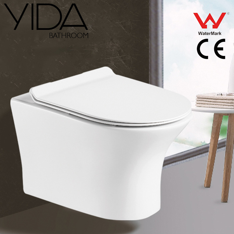 Wholesale floating wall hung rimless toilet,watermark wc toilet