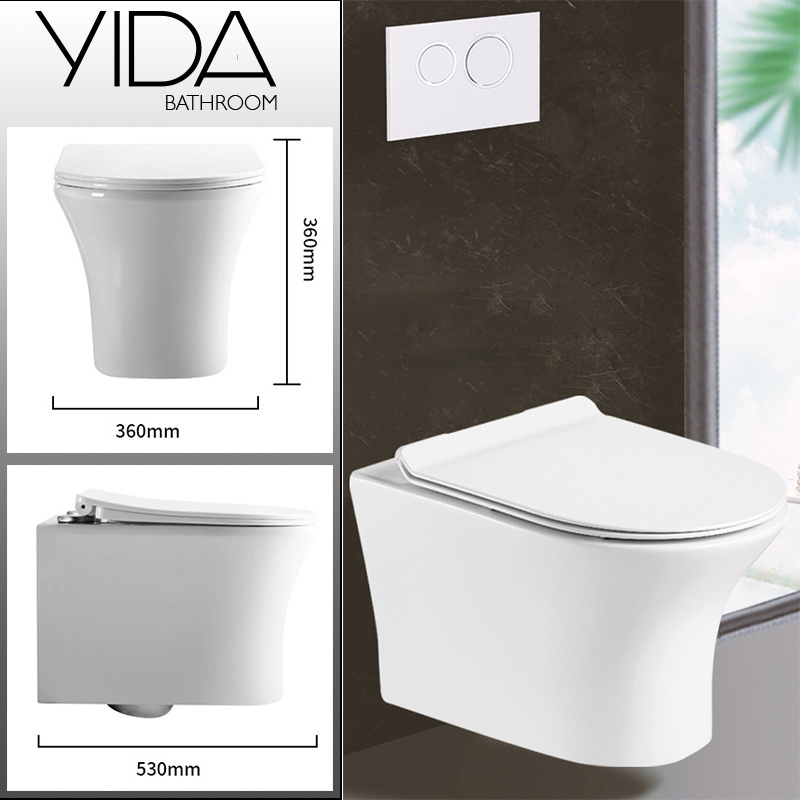 Wholesale floating wall hung rimless toilet,watermark wc toilet