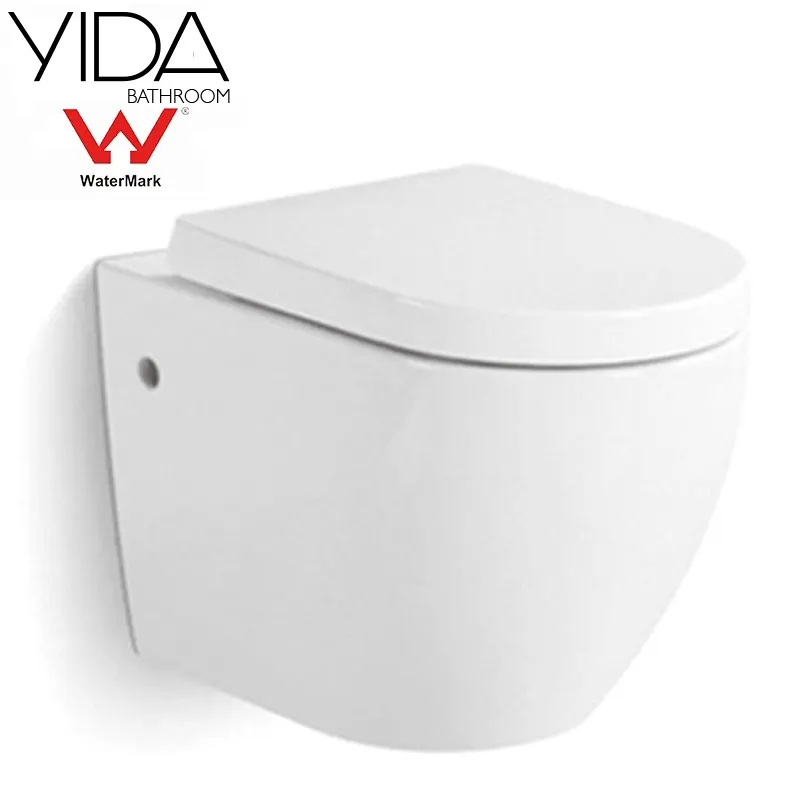 Ceramic Wc Rimless Wall Hung Toilet with Bidet Wholesale Bathroom White Sale Cover Style Tank Modern Piece Pattern Rohs