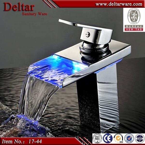 wall mounted waterfall faucet, faucet extender, faucet with LED light