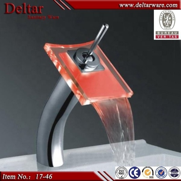 wall mounted waterfall faucet, faucet extender, faucet with LED light