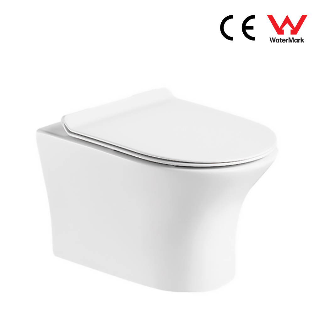 Wholesale floating wall hung rimless toilet,watermark wc toilet