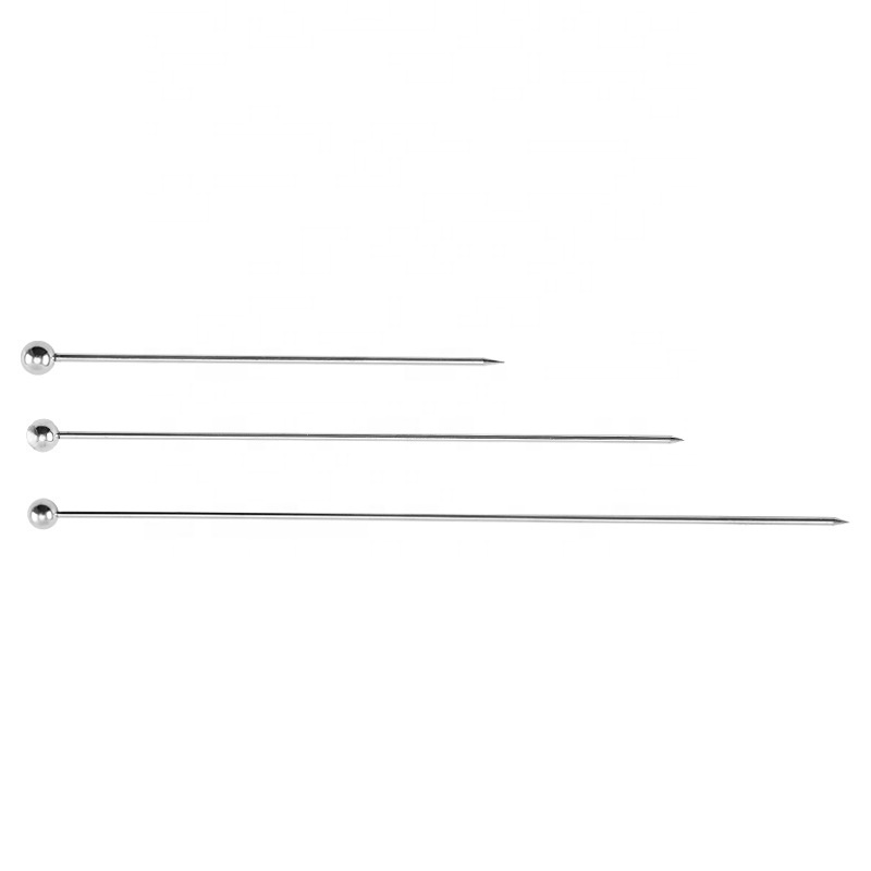 4 inches 8 inches 304 18/8 Stainless Steel Fruit Pin Cocktail Stick Toothpicks Metal Cocktail Martinis Picks